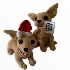 Set of 2 talking Taco Bell chihuahua